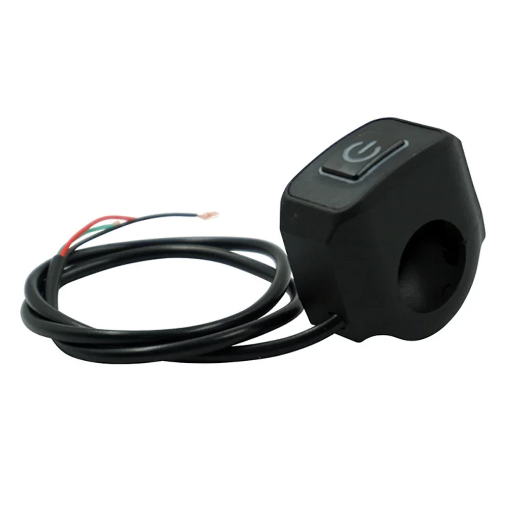 22mm Motorcycle Switch Button Handlebar Mount Waterproof Modified Switch Headlight Horn Control ON/OFF with LED Display Lamp