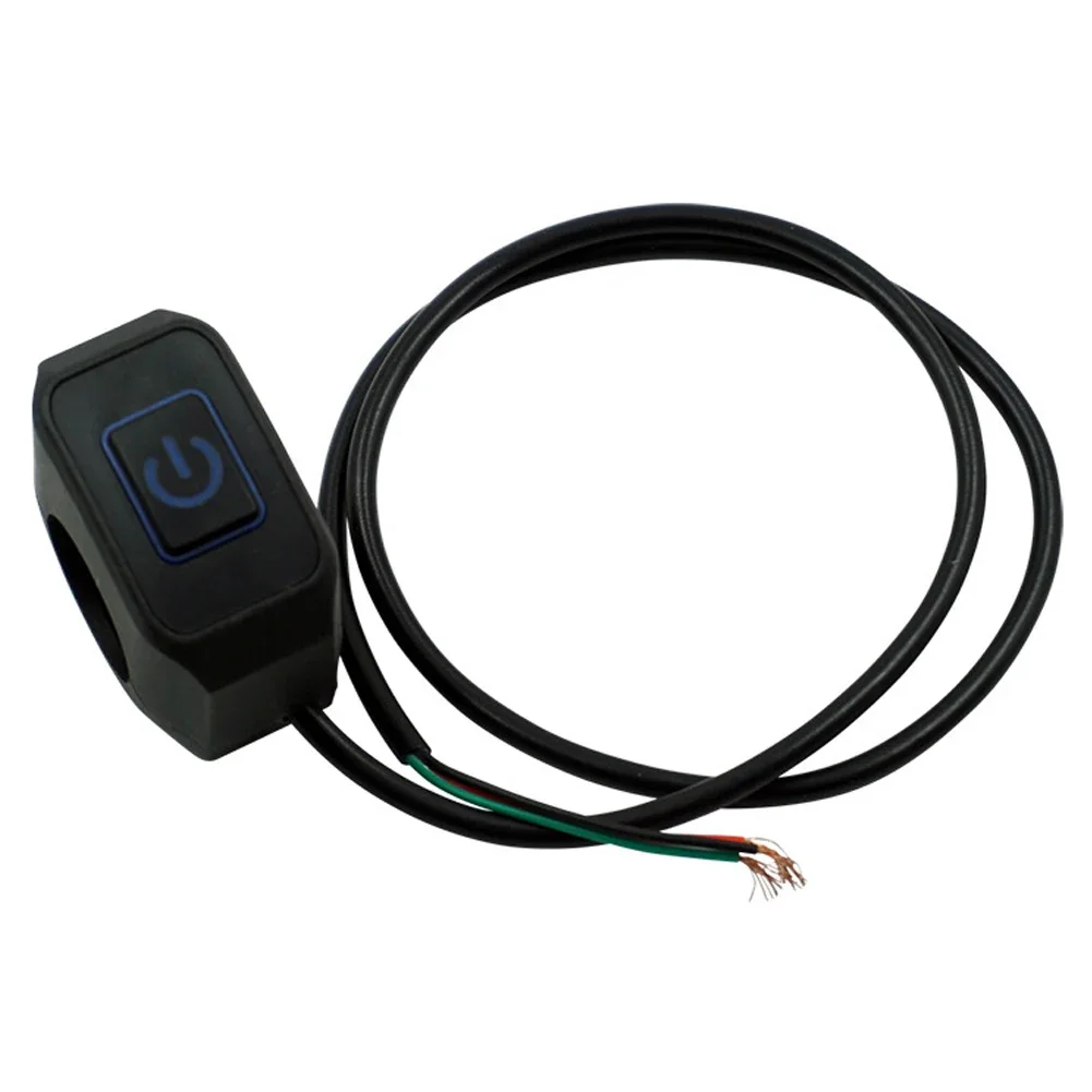 22mm Motorcycle Switch Button Handlebar Mount Waterproof Modified Switch Headlight Horn Control ON/OFF with LED Display Lamp