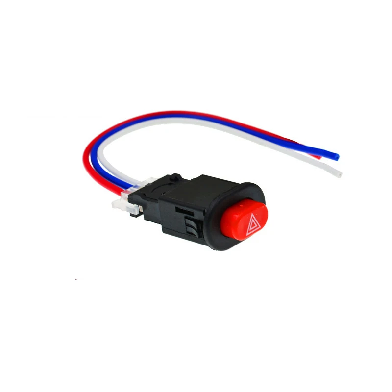 Motorcycle Double Flash Switch Hazard Light Switch Button Flash Warning Scooter Electric Vehicle Modified Emergency Signal Lamp