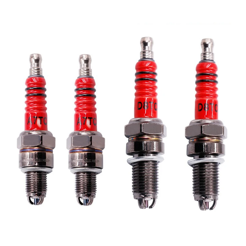 1/2Pcs Racing Spark Plug 3 Triple Electrode A7TC D8TC For GY6125 CG 50 70 110 125 150CC Motorcycle Atv Scooter Dirt Bike Go Kart