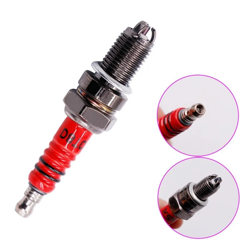 1/2Pcs Racing Spark Plug 3 Triple Electrode A7TC D8TC For GY6125 CG 50 70 110 125 150CC Motorcycle Atv Scooter Dirt Bike Go Kart