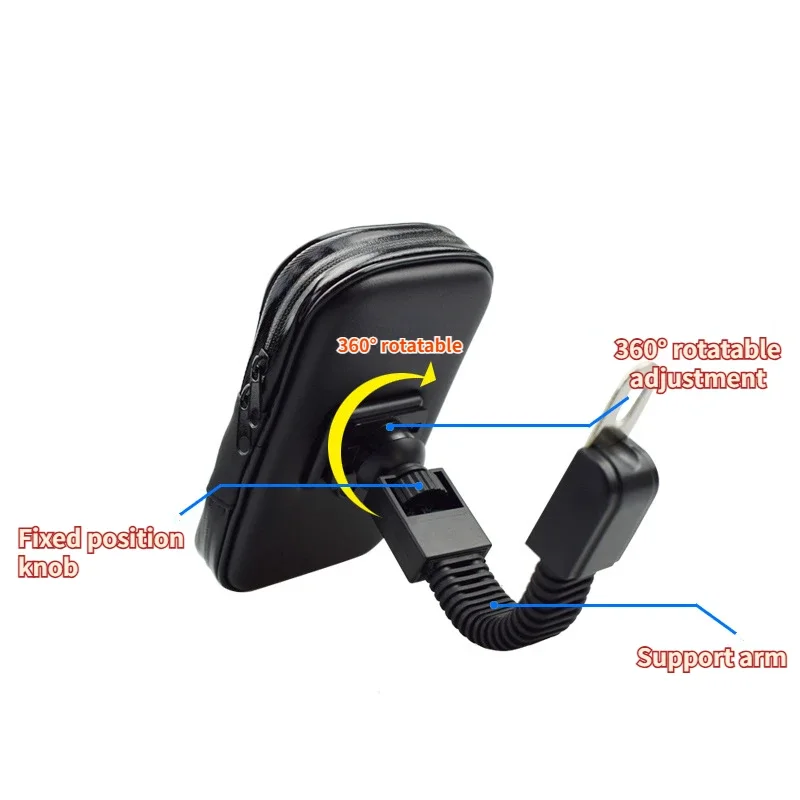 Waterproof Bicycle Phone Holder Motorcycle Bike Handlebar Phone Case Bag for iPhone 15 Pro Max 14 Samsung Bike Phone Stand Mount