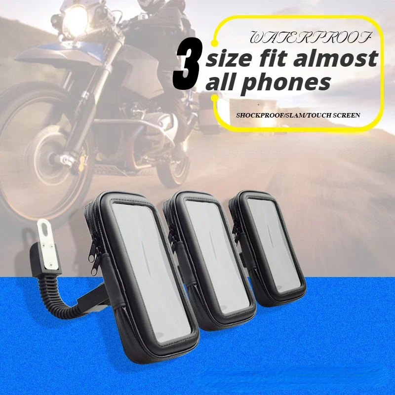 Waterproof Bicycle Phone Holder Motorcycle Bike Handlebar Phone Case Bag for iPhone 15 Pro Max 14 Samsung Bike Phone Stand Mount