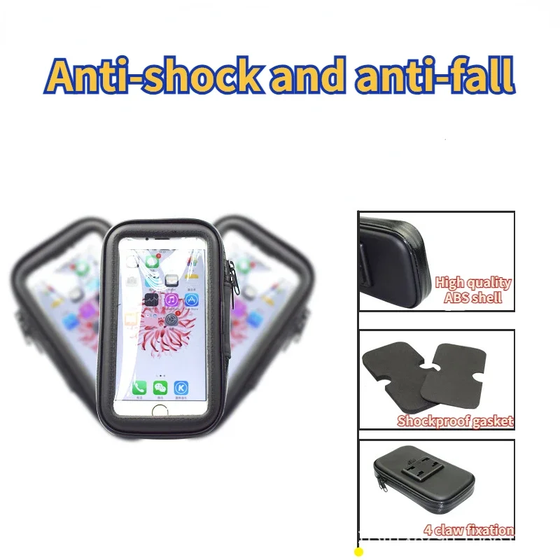 Waterproof Bicycle Phone Holder Motorcycle Bike Handlebar Phone Case Bag for iPhone 15 Pro Max 14 Samsung Bike Phone Stand Mount