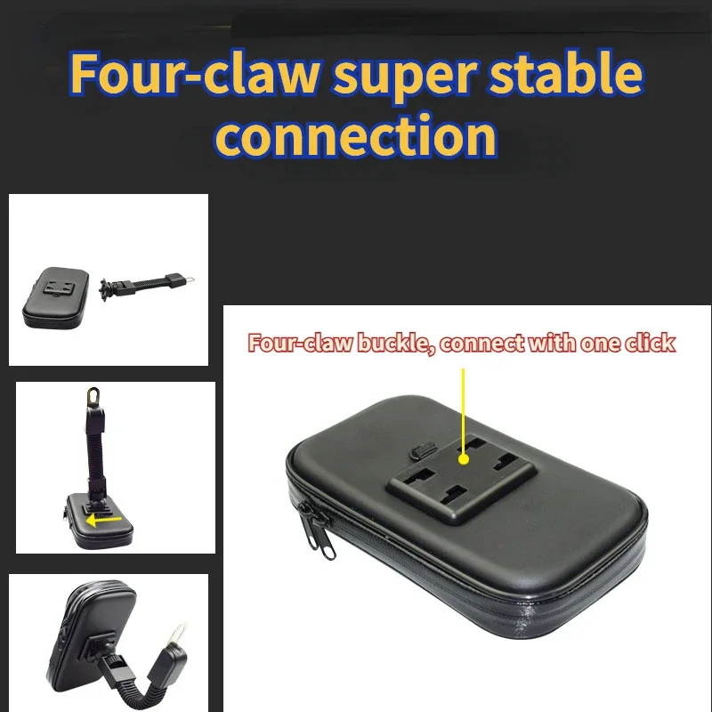 Waterproof Bicycle Phone Holder Motorcycle Bike Handlebar Phone Case Bag for iPhone 15 Pro Max 14 Samsung Bike Phone Stand Mount