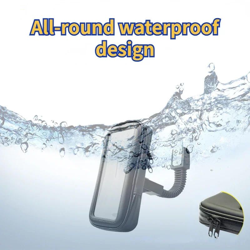 Waterproof Bicycle Phone Holder Motorcycle Bike Handlebar Phone Case Bag for iPhone 15 Pro Max 14 Samsung Bike Phone Stand Mount