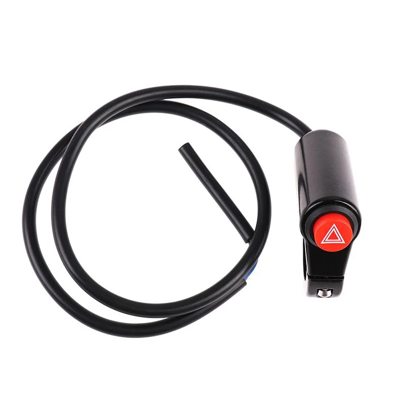 Universal Motorcycle Warning Light Switch Button Motorbike Scooter Double Flash Signal Flasher Lamp Switches Moto Accessories