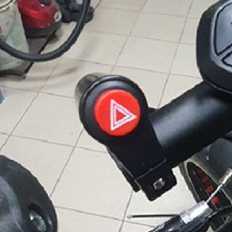 Universal Motorcycle Warning Light Switch Button Motorbike Scooter Double Flash Signal Flasher Lamp Switches Moto Accessories