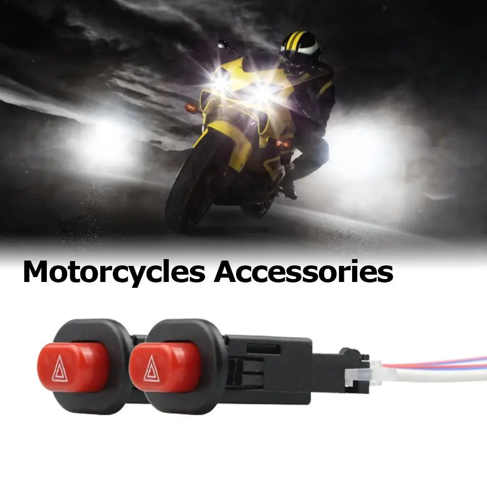 Double Flash Switch Motorcycle Signal Lamp Flash Button Emergency Light Warning Lights Repair Supplies Motorcycles Accessories