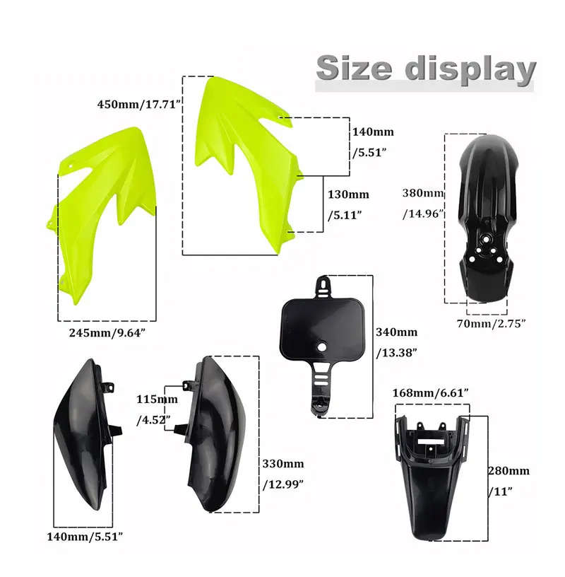 LINGQI CRF50 Rear Fender Motorcycle Pit Dirt Bike Mudguard Mud Guard Plastic Body Cover for  CRF 50 Protection Accessories