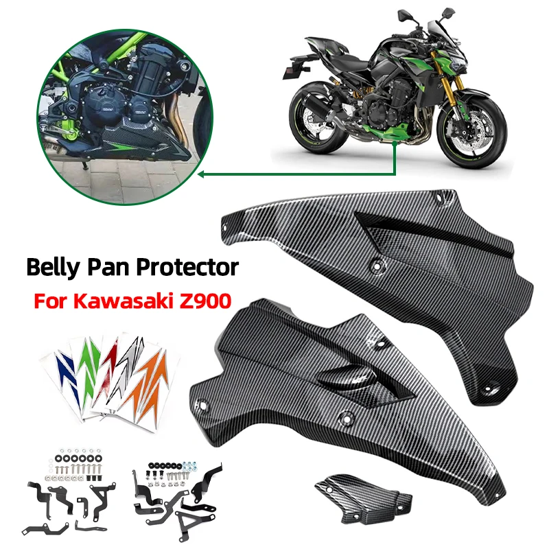 Z900 2017-2019 Motorcycle Belly Pan Engine Spoiler Lower Fairing Body Frame Panel Protector Fit For Kawasaki Z 900 2020-2024