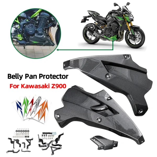 Z900 2017-2019 Motorcycle Belly Pan Engine Spoiler Lower Fairing Body Frame Panel Protector Fit For Kawasaki Z 900 2020-2024