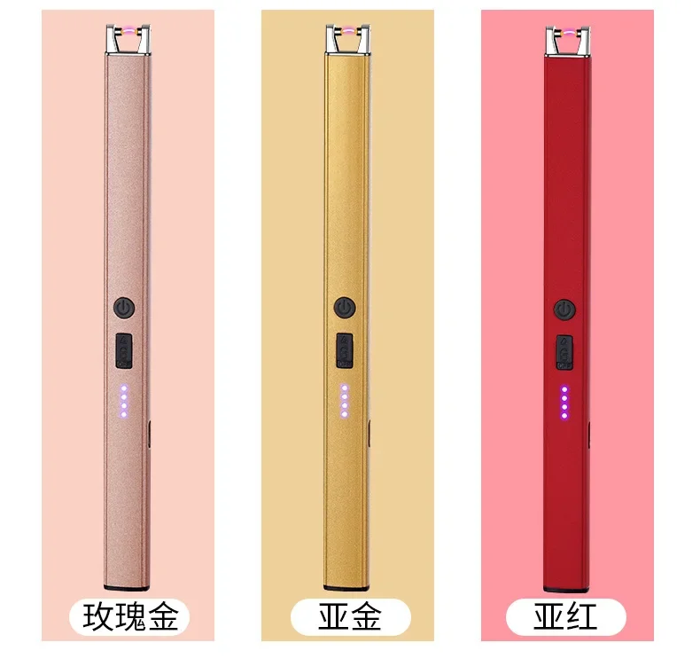 HOT Windproof Pulse Arc Ignition Electronic Lighter Safety Lock Battery Display Outdoor BBQ Kitchen Igniter USB Electric Lighter