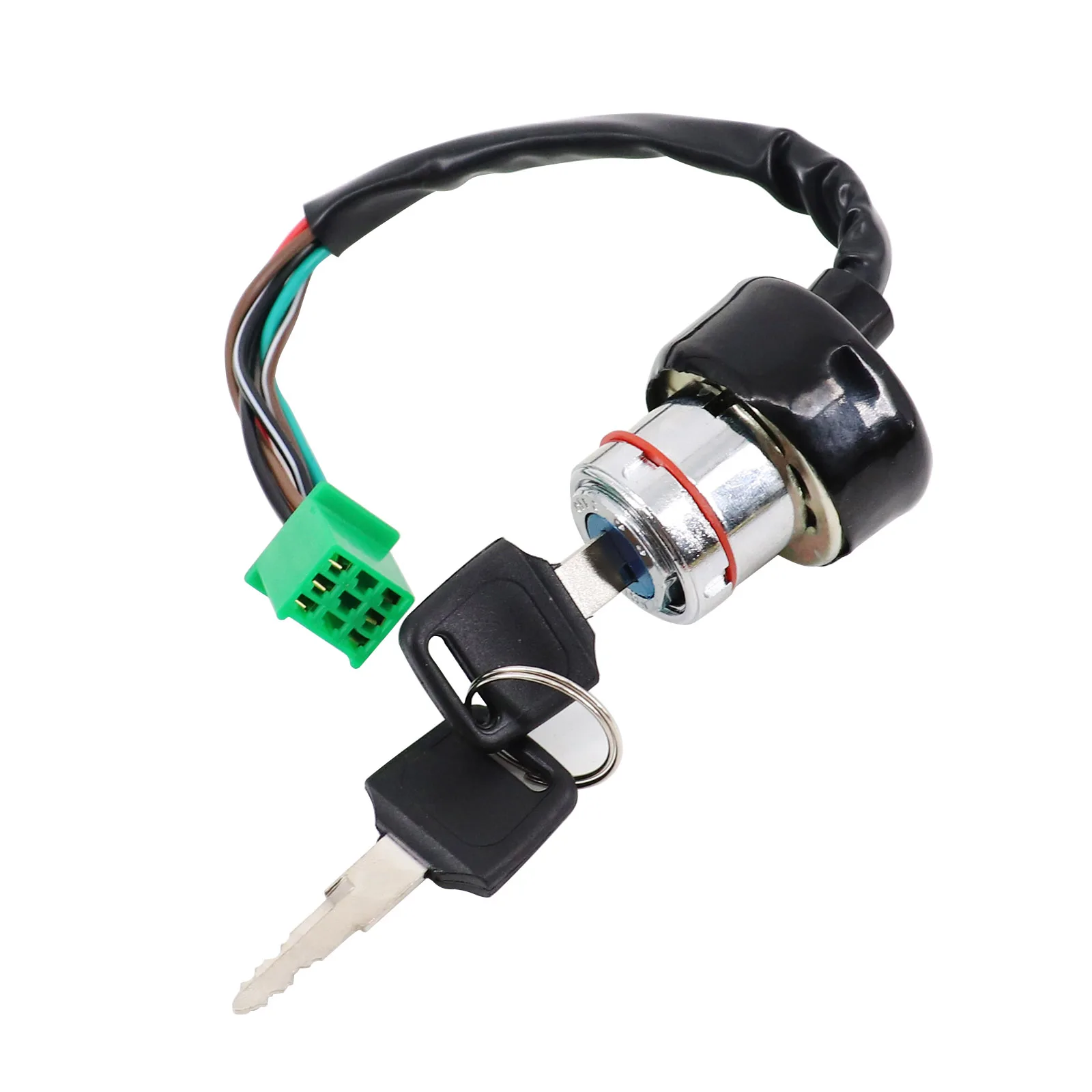 Universal Motorcycle Part 6 Wire Electric Ignition Switch Lock Key For Most Dirt Bike ATV UTV