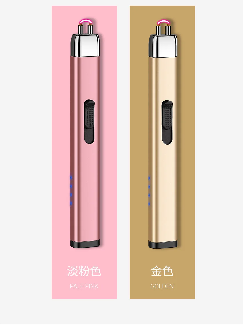 ‌New USB Rechargeable Arc Lighter Windproof Electric Pulse Ignition Portable Fire Starter for Outdoor Camping, Kitchen, BBQ