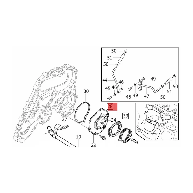 Engine Water Pump With Seal Kit 31219000 LR006861 For Land Rover LR2 Volvo S80 V70 XC60 XC70 XC90 L6 3.0L 3.2L 2007-2014