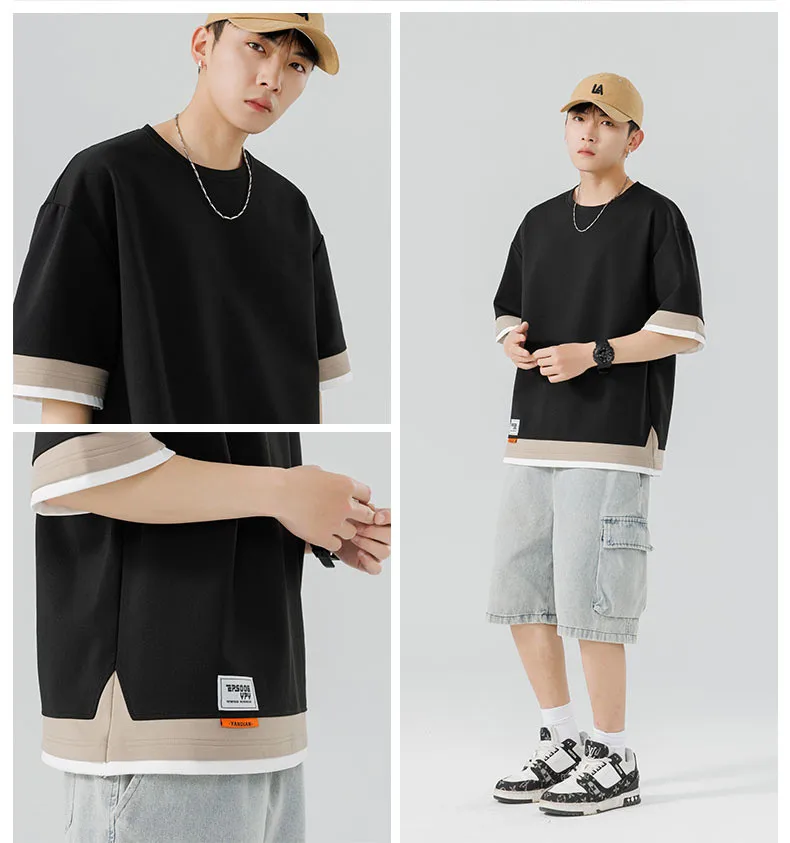 Plus Size 7XL 8XL T-Shirts Men Drop Shoulder Summer Male Tshirts Janpn Style T Shirts Oversized Clothes Man Top Tees Free Ship