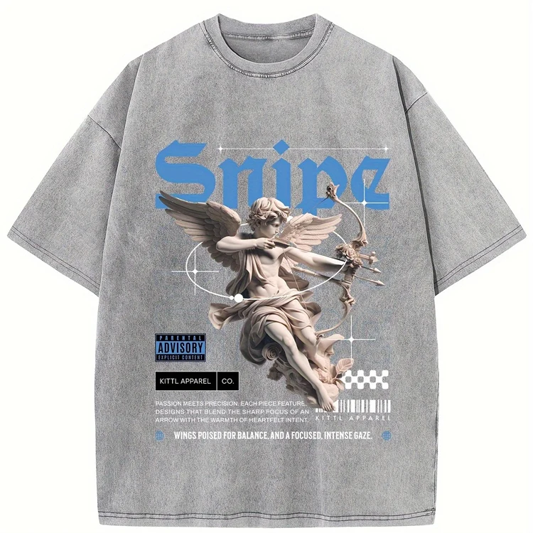 Unisex Vintage Streetwear Oversized Drop Shoulder Tee Solid Cotton Acid Wash Hip Hop T-Shirt Men's Baggy Relaxed Fit Casual Tops