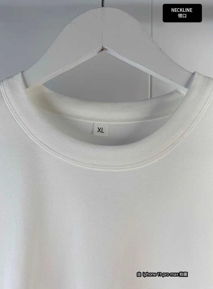 220gsm Oversized Slight Shoulder Drop Heavy T-Shirt for Men Summer Short Sleeve Tee Sorona Solid Color Top Casual T Shirts