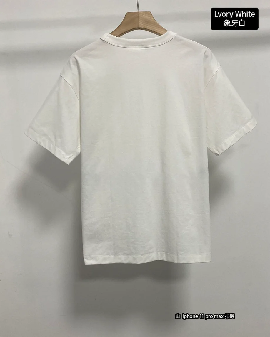 220gsm Oversized Slight Shoulder Drop Heavy T-Shirt for Men Summer Short Sleeve Tee Sorona Solid Color Top Casual T Shirts