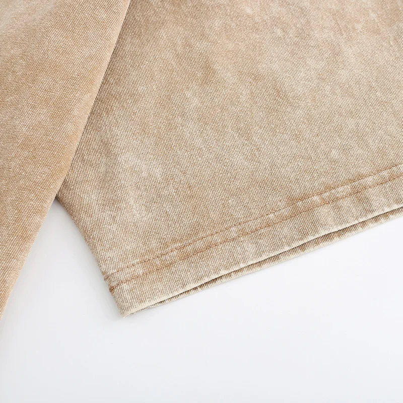 Unisex 100% Cotton Washed Distressed T-shirt Drop Shoulder Style Fashion Streetwear Trend Brand Shark Mouth