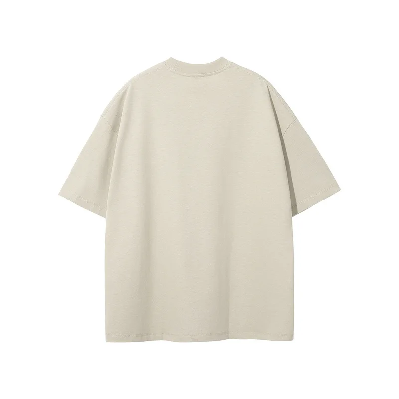 MAQVOB Free Shipping EU US Size Top Quality High Street Heavyweight 385G Drop Shoulder Tee Shirt Oversize Short Sleevet T-shirt