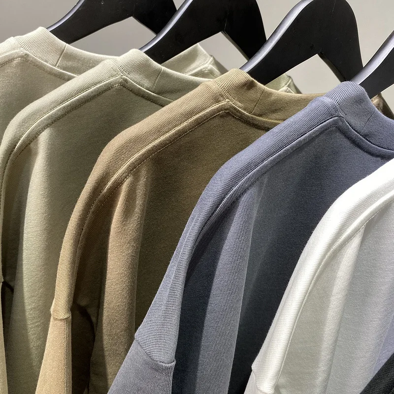 MAQVOB Free Shipping EU US Size Top Quality High Street Heavyweight 385G Drop Shoulder Tee Shirt Oversize Short Sleevet T-shirt