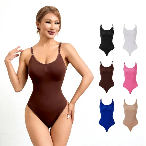 Shapewear Bodysuit Thong Fajas Colombianas Body Shaper Women Seamless Tummy Control Slimming Sheath Flat Belly for Underwear