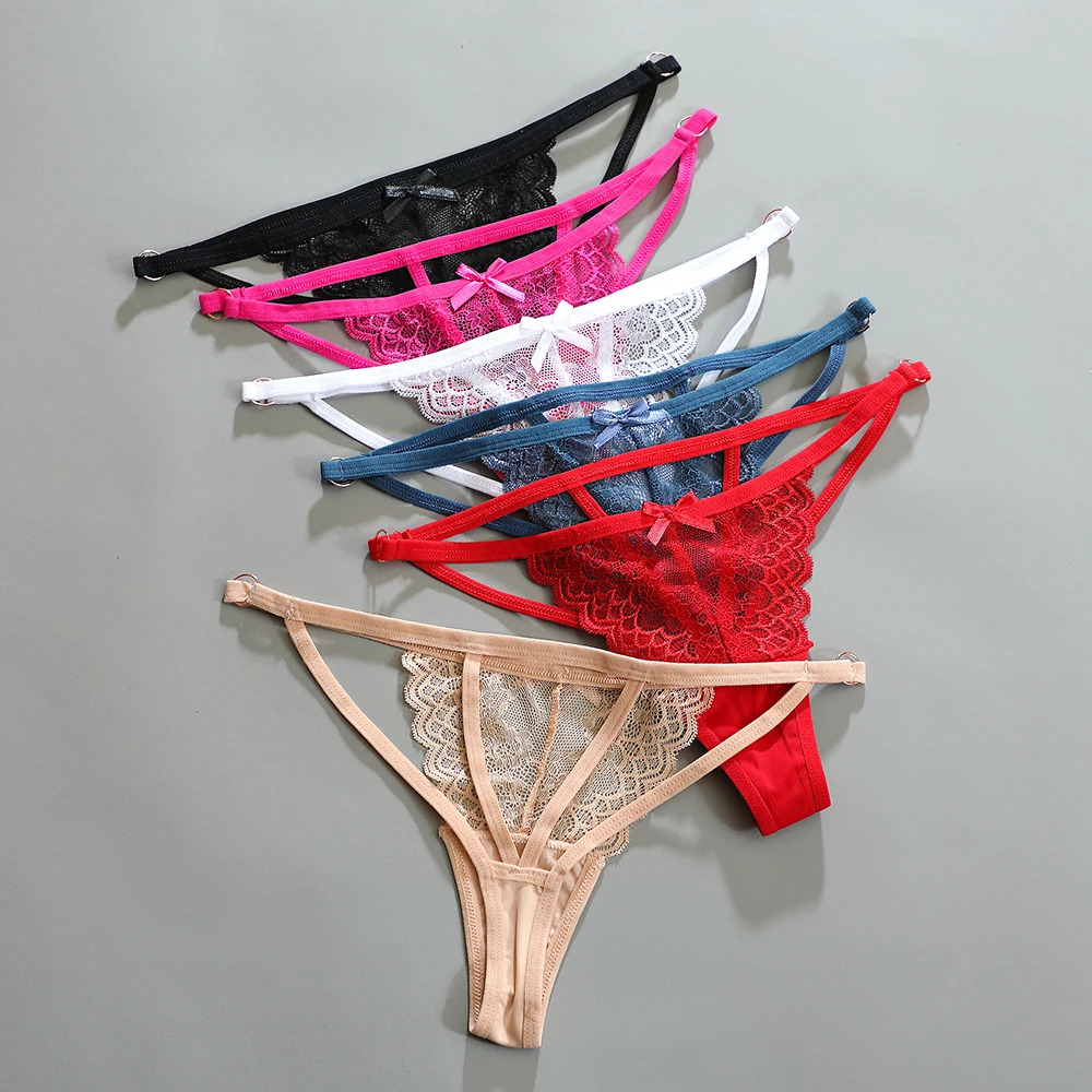 Sexy Lace Panties Women Low-waist Underwear Thong Ladies Lingerie Temptation Intimates Seamless Femlae Lingerie