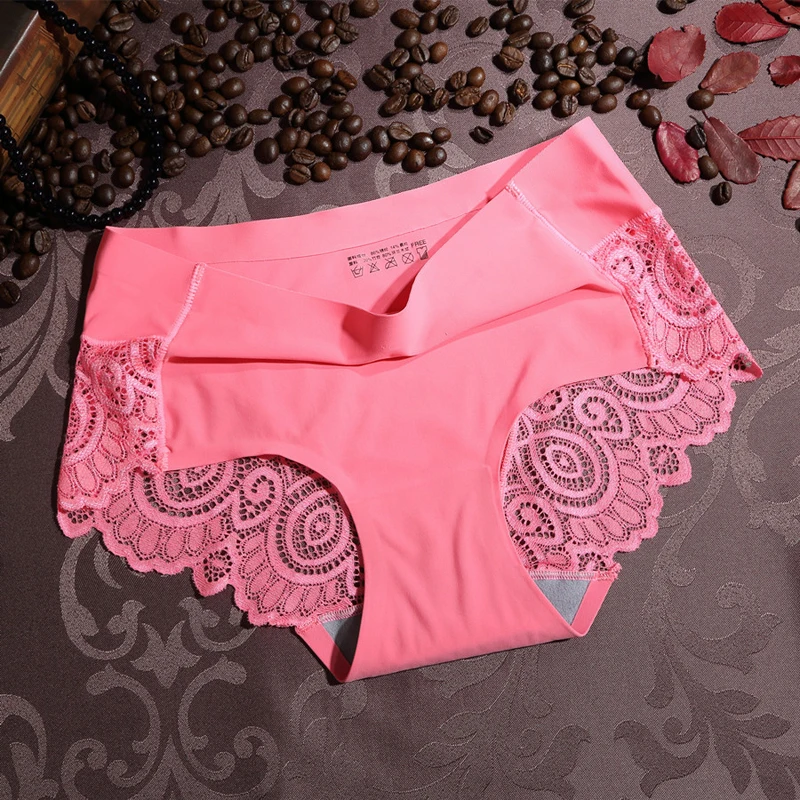 Sexy Women's Panties Ice Silk Solid Color Underwear Plus Size Seamless Panties Summer Thin Breathable Underpants Female Lingerie