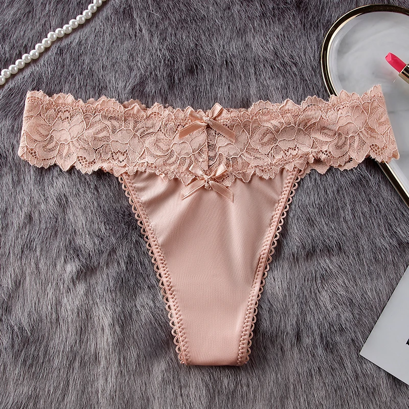 BANNIROU 1Pcs Sexy Underwear For Woman Solid Soft Lace Female Panties Thongs Intimates