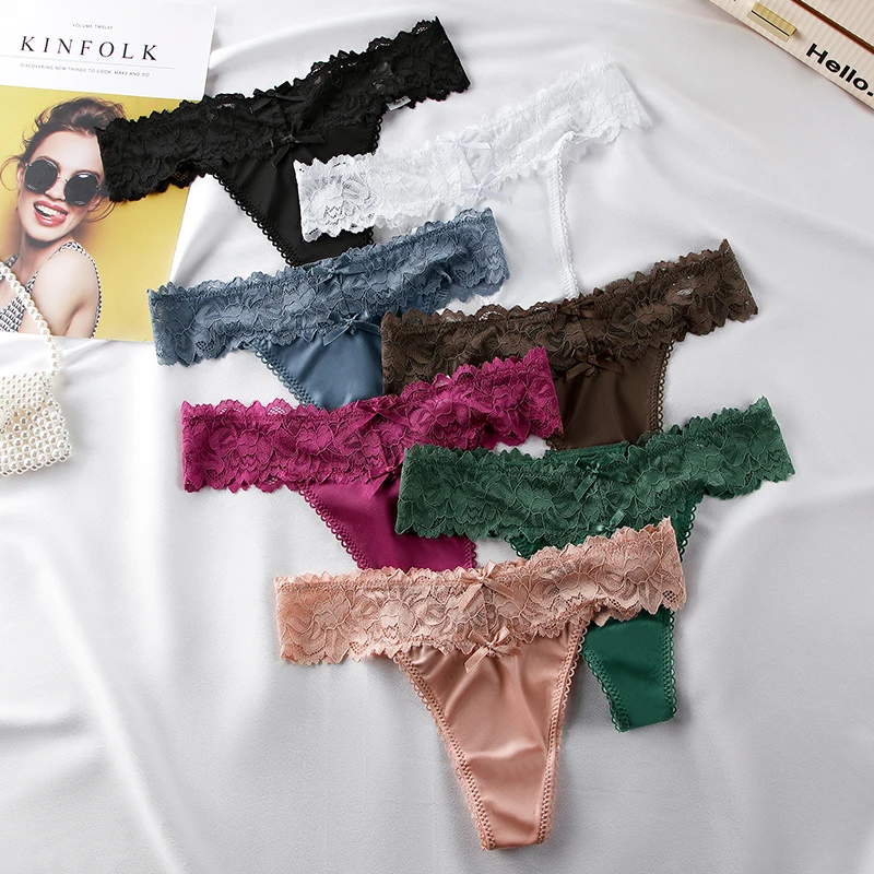 BANNIROU 1Pcs Sexy Underwear For Woman Solid Soft Lace Female Panties Thongs Intimates
