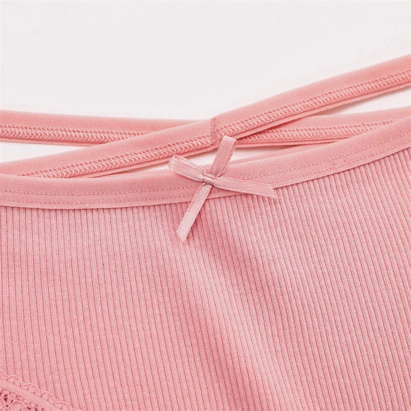 1PC Women's Cotton Briefs Sexy Lace Underpant Hollow Brazilian Panties Comfortable Underwear Lingerie S-XL Solid Color Lingerie