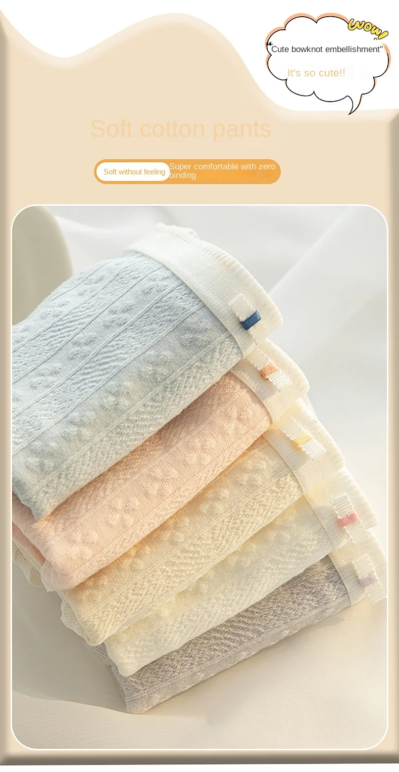 M-XL Women's Cotton Underwear Sexy Lace Panties Girls' Solid Comfort Briefs Mid Waist Seamless Underpants Female Lingerie