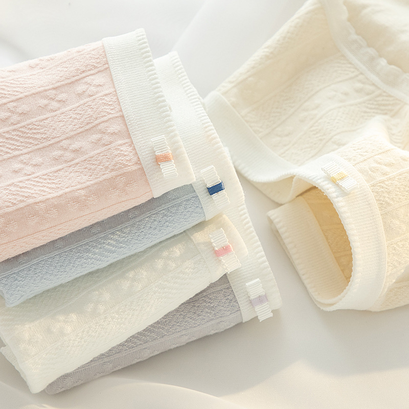 M-XL Women's Cotton Underwear Sexy Lace Panties Girls' Solid Comfort Briefs Mid Waist Seamless Underpants Female Lingerie