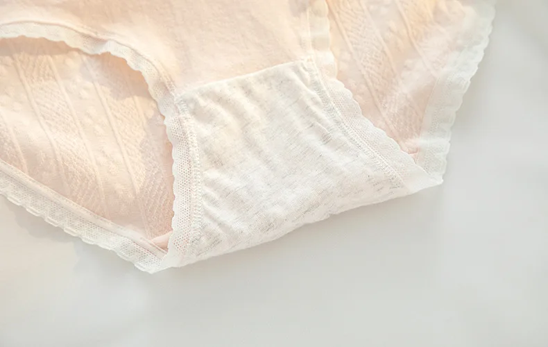 M-XL Women's Cotton Underwear Sexy Lace Panties Girls' Solid Comfort Briefs Mid Waist Seamless Underpants Female Lingerie