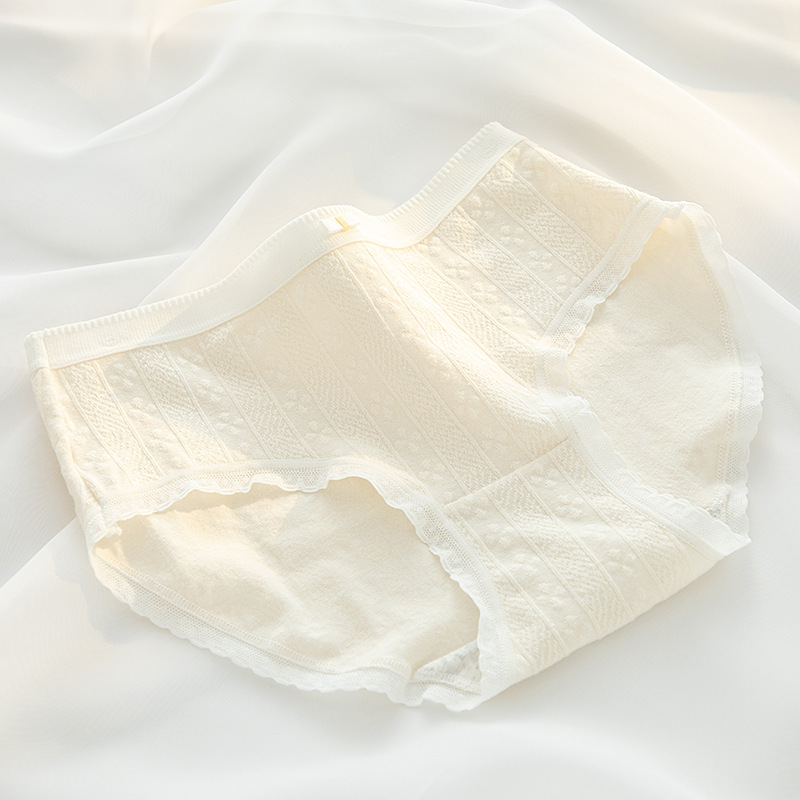 M-XL Women's Cotton Underwear Sexy Lace Panties Girls' Solid Comfort Briefs Mid Waist Seamless Underpants Female Lingerie
