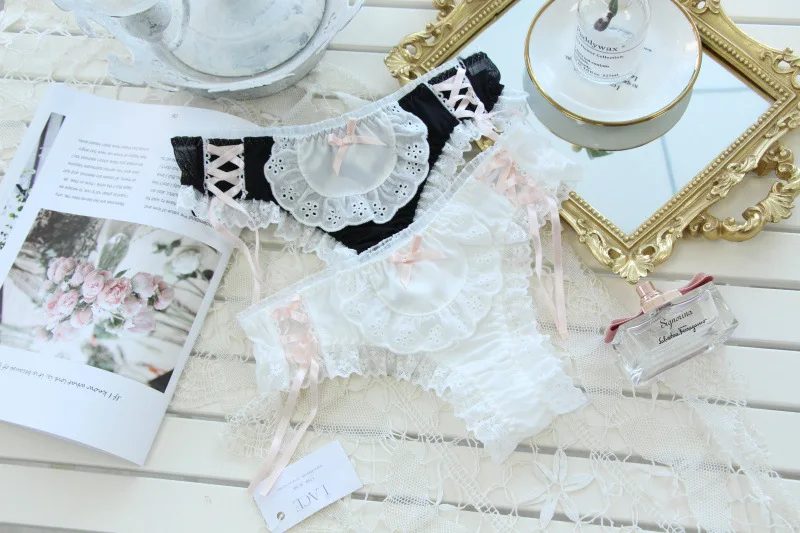 Japanese Girls Kawaii Lace Panties Modal Comfortable Cotton Shorts Women's Underwear Ladies Sexy Lingerie Lolita