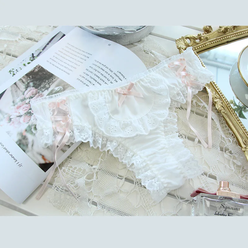 Japanese Girls Kawaii Lace Panties Modal Comfortable Cotton Shorts Women's Underwear Ladies Sexy Lingerie Lolita