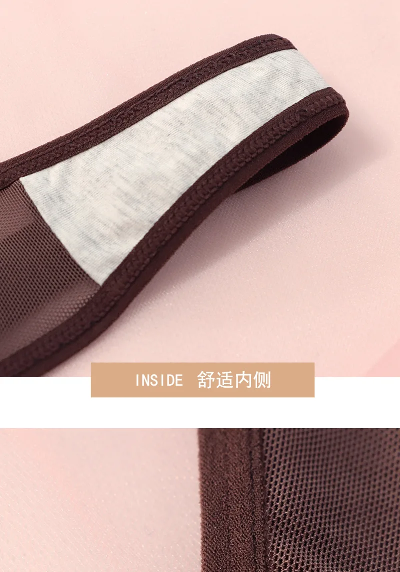 Seamless Thongs For Women Tiny Tangas Sexy Thong Lingerie Woman Translucent Mesh Strings Soft T-back Underwear Tangalar Tpanties