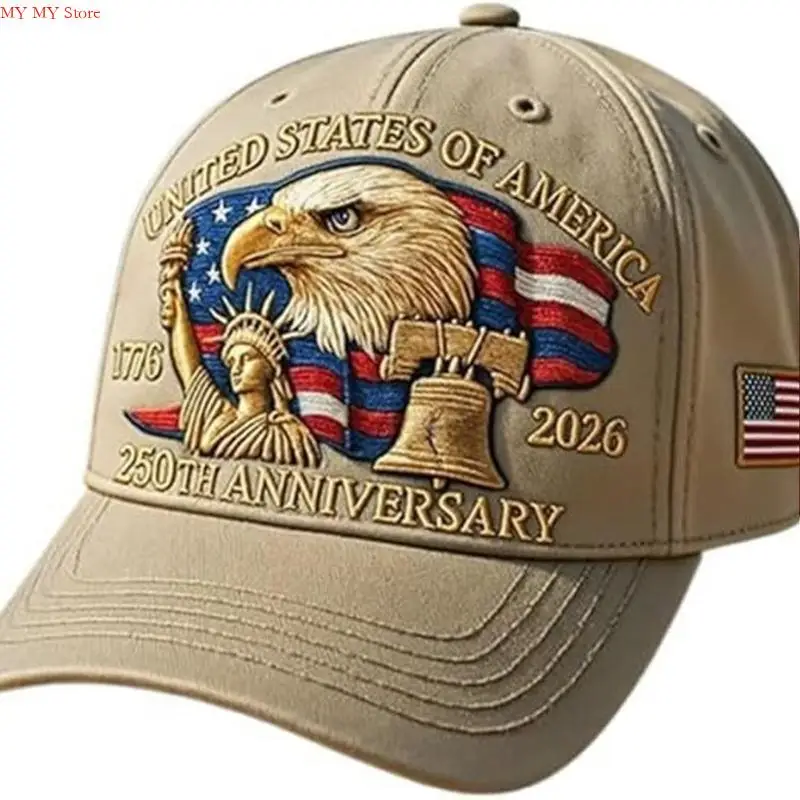 United States 250th Anniversary Hat Printed Baseball Cap Secure and Comfortable Fit Men Women Powerful Symbolism