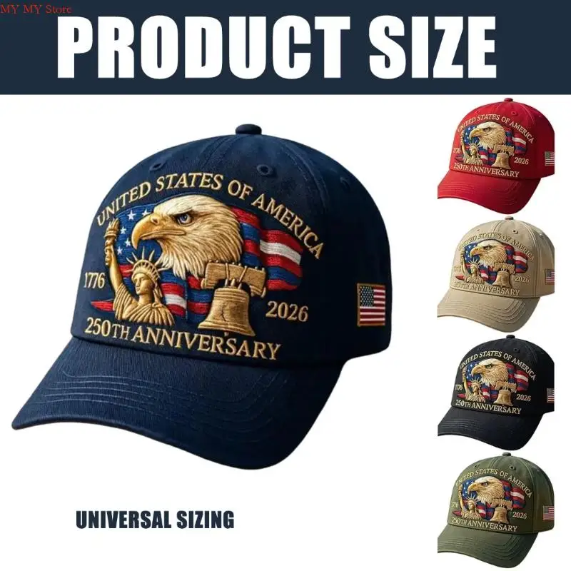 United States 250th Anniversary Hat Printed Baseball Cap Secure and Comfortable Fit Men Women Powerful Symbolism