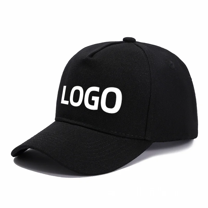 Custom Brand Diy Logo Baseball Cap For Men And Women Plain Blank Print 5 Panel Sport Hat Basic Gorras adjustable peaked cap