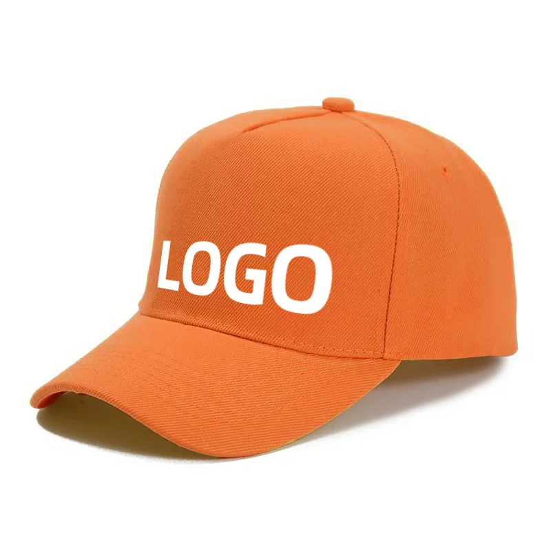 Custom Brand Diy Logo Baseball Cap For Men And Women Plain Blank Print 5 Panel Sport Hat Basic Gorras adjustable peaked cap