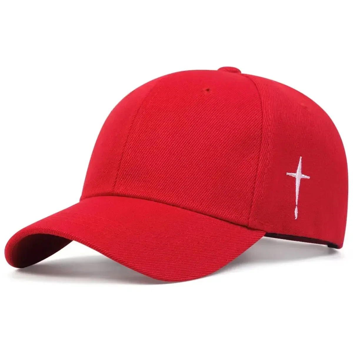 Unisex Side Cross Embroidery Baseball Caps Spring and Autumn Outdoor Adjustable Casual Hats Sunscreen Hat
