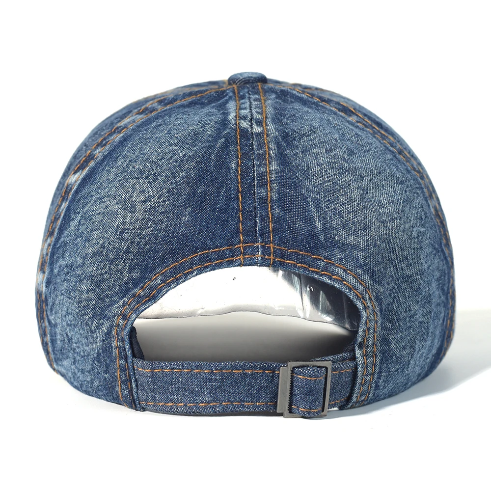 Vintage Washed Cotton Baseball Cap Men Women Denim Dad Hat Adjustable Trucker Style Low Profile