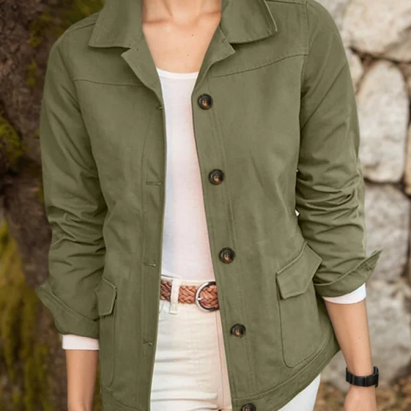 ZANZEA Women Casual Jackets 2025 Autumn Turn-Down Collar Long Sleeve Button Up Outerwear Solid Color Commuting Work Wear Tops