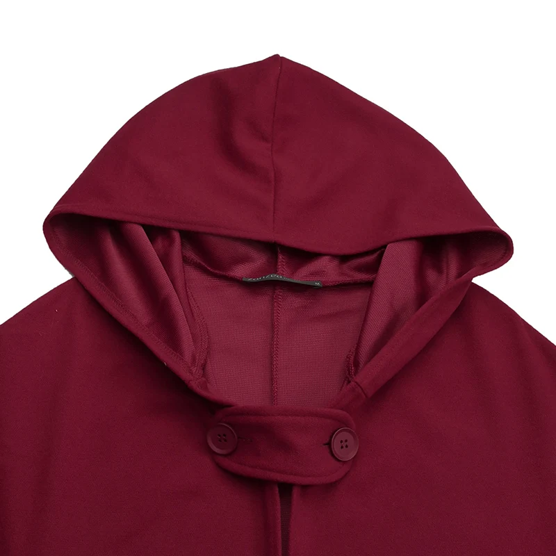 Fashion Long Cape Cloak ZANZEA Women Hooded Wool Blend Cloak Coat Autumn Hoodies Poncho Warm Cosplay Jackets Outwear Windbreaker