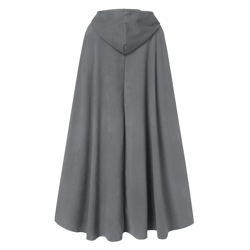 Fashion Long Cape Cloak ZANZEA Women Hooded Wool Blend Cloak Coat Autumn Hoodies Poncho Warm Cosplay Jackets Outwear Windbreaker