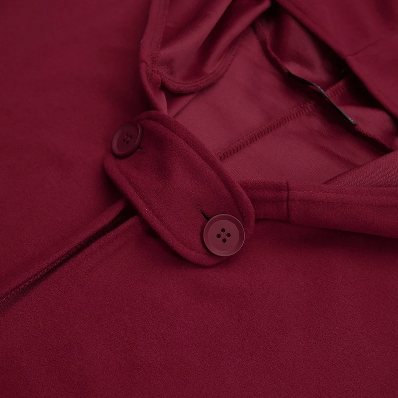 Fashion Long Cape Cloak ZANZEA Women Hooded Wool Blend Cloak Coat Autumn Hoodies Poncho Warm Cosplay Jackets Outwear Windbreaker